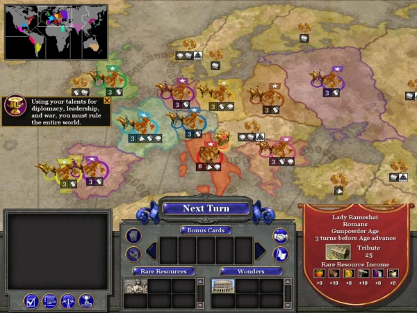 Imagen Gameplay Demostracion Cómo se ve el Juego RISE OF NATIONS