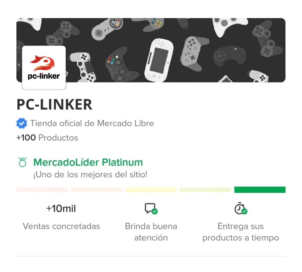 Captura insignia de Mercado Libre hacia PC-LINKER JUEGOS Y PROGRAMAS PARA PC - MERCADO LIDER PLATINUM